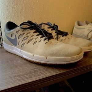 NIKE SB Cream/Off White and Gray mesh Shoes
